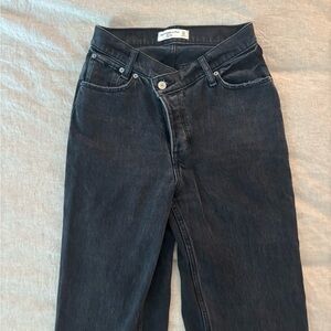 Abercrombie & Fitch Black Straight Leg Jeans High-Rise